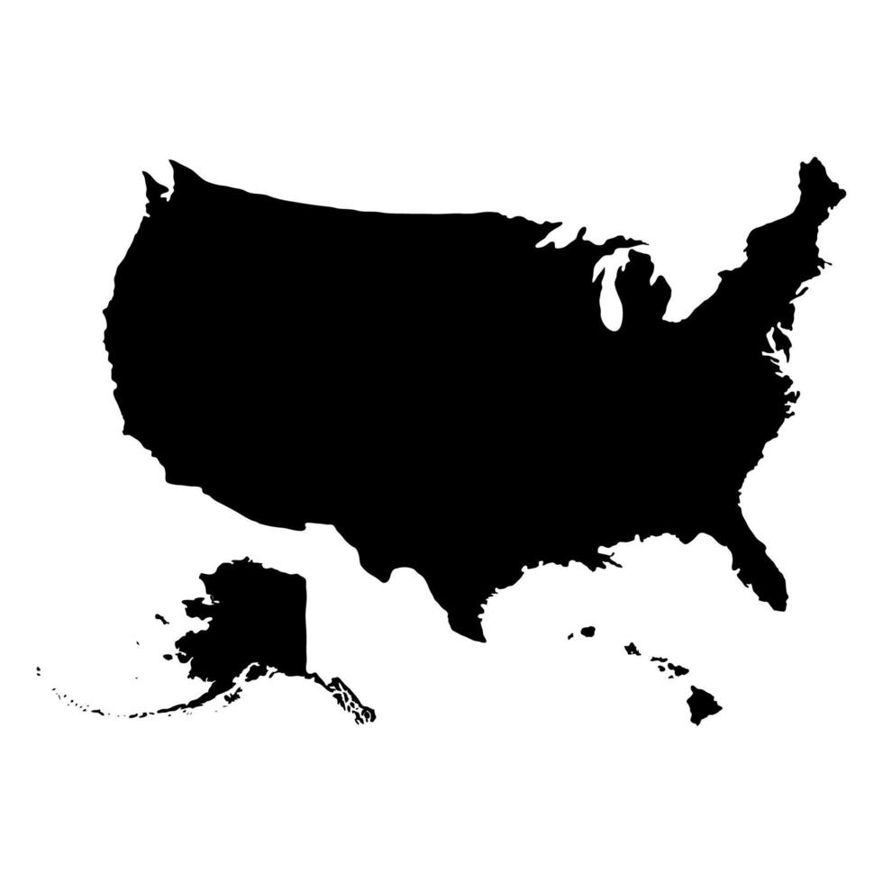 Karte der Vereinigten Staaten von Amerika vektor
