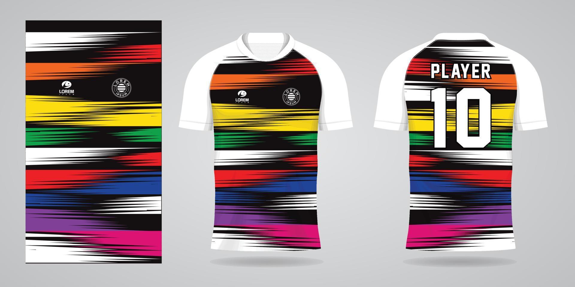 bunte Fußball-Trikot-Sport-Design-Vorlage vektor