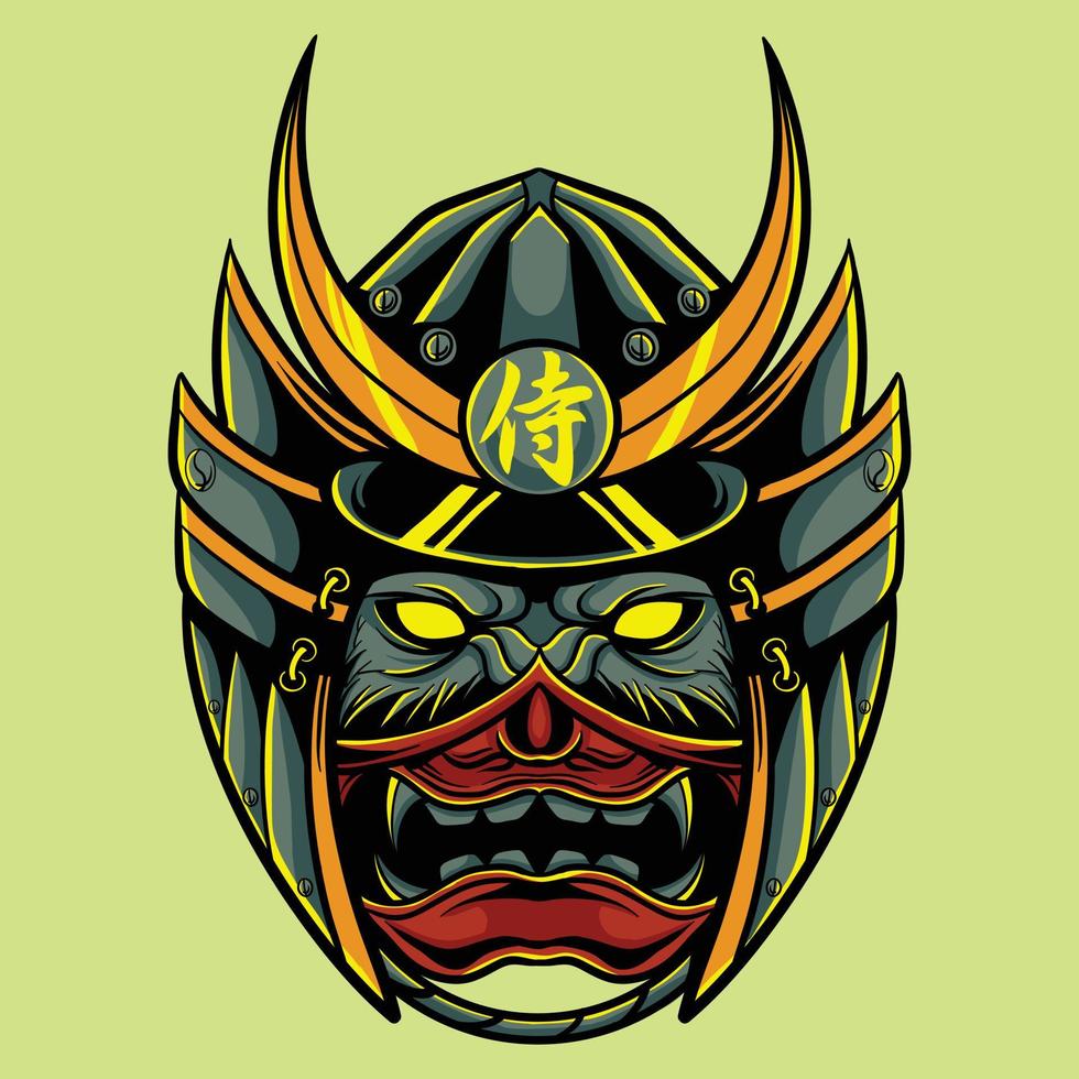 vektor illustration av de samuraj maskot