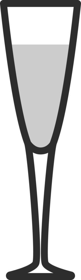 champagne glas, illustration, på en vit bakgrund. vektor