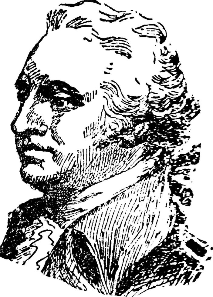 anthony Wayne, årgång illustration vektor