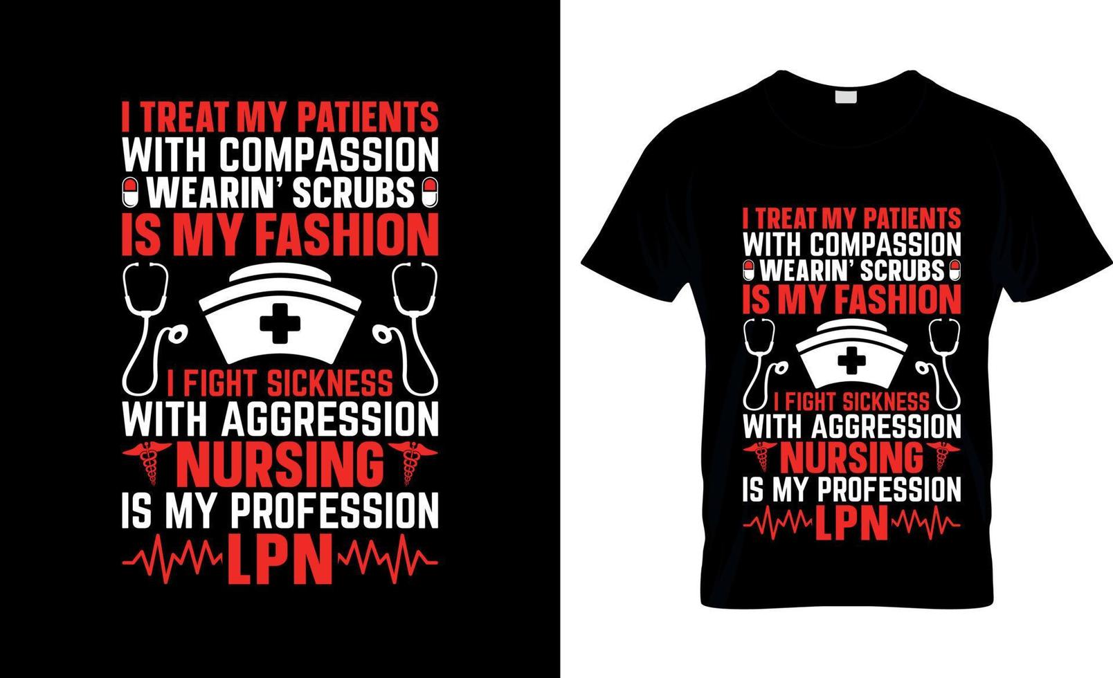 licensierad praktisk sjuksköterska t-shirt design, lpn t-shirt slogan och kläder design, lpn typografi, lpn vektor, lpn illustration vektor