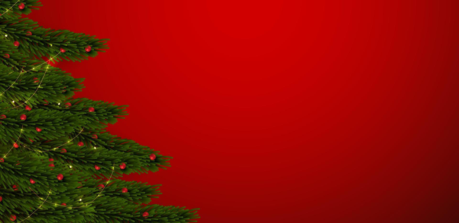 Weihnachtsbaum-Poster-Banner. Vektor-Illustration. vektor