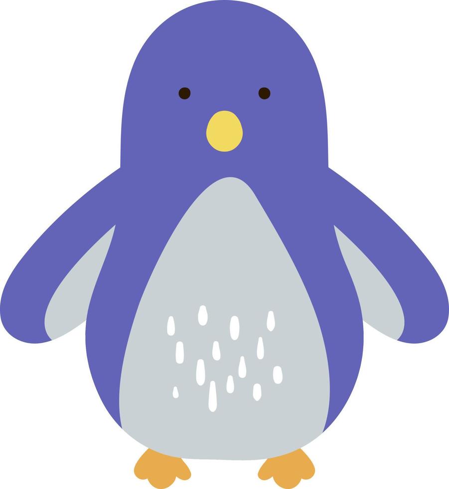 blå pingvin, illustration, vektor på vit bakgrund.