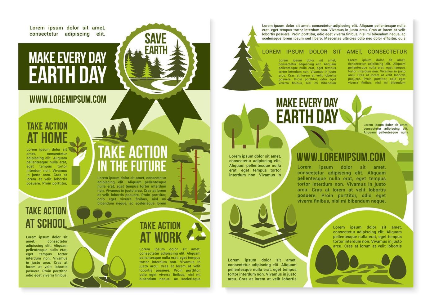 save planet nature ankündigung Earth Day Poster vektor