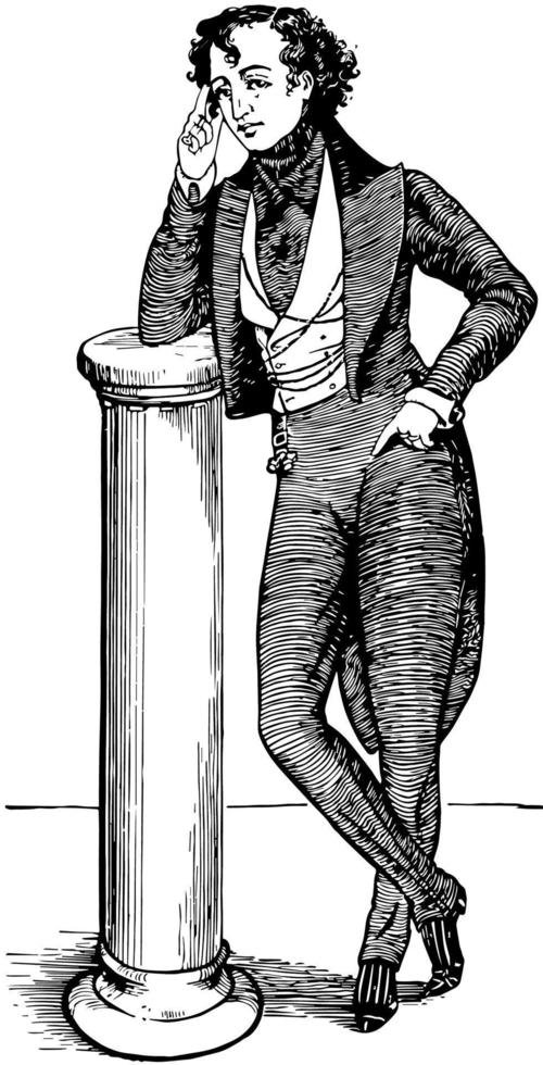 Benjamin Disraeli, Vintage-Illustration vektor