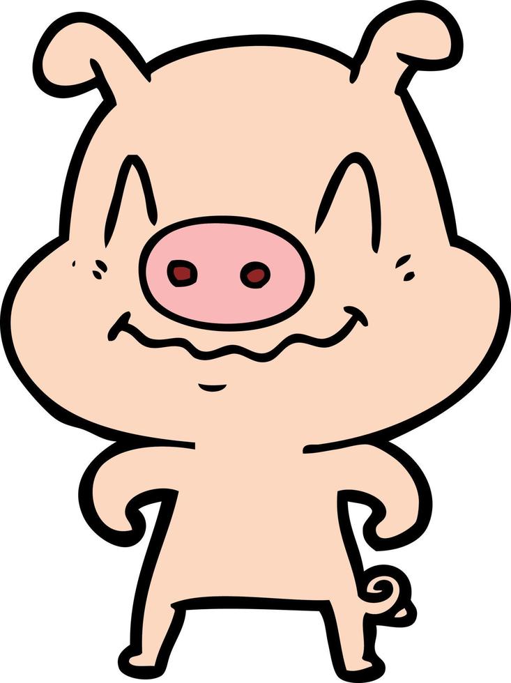 Vektor-Schwein-Charakter im Cartoon-Stil vektor