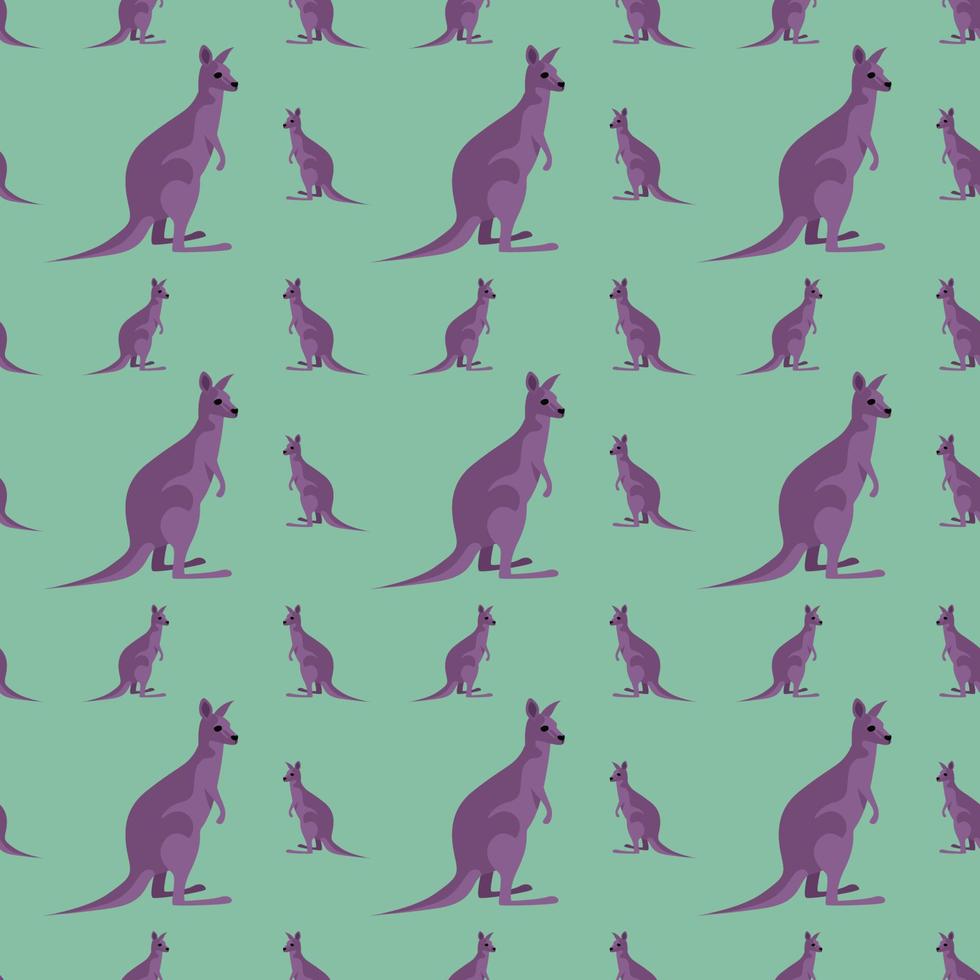 Känguru-Muster, Illustration, Vektor auf weißem Hintergrund