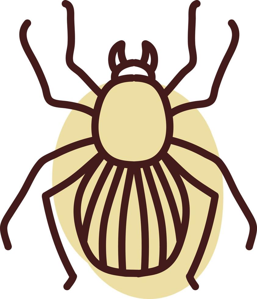 brun mygga insekt, illustration, vektor, på en vit bakgrund. vektor