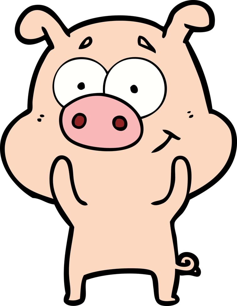 Vektor-Schwein-Charakter im Cartoon-Stil vektor