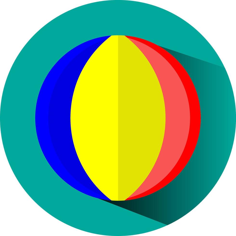 färgrik boll leksak, illustration, vektor, på en vit bakgrund. vektor