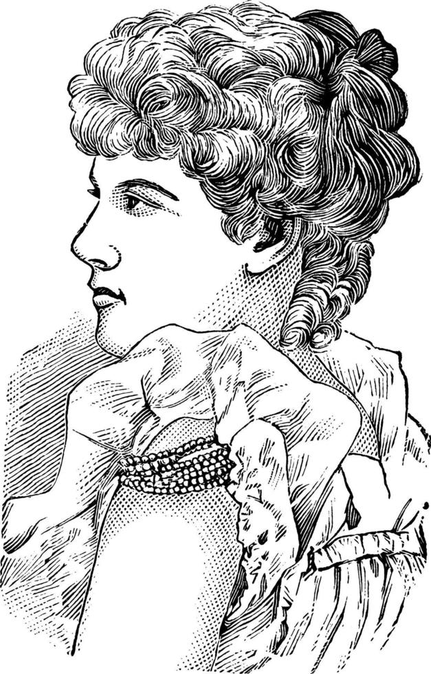 ella wheeler wilcox, weinleseillustration vektor