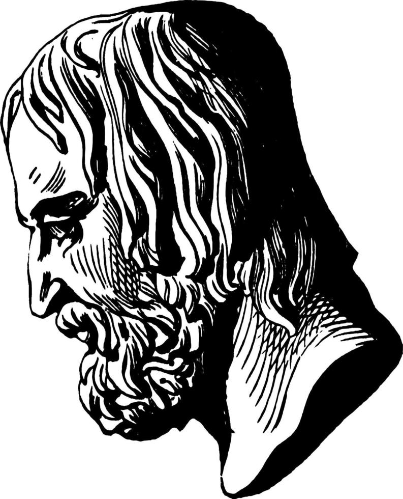 Euripides, Vintage-Illustration vektor