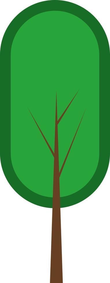 grüner Baum, Illustration, auf weißem Hintergrund. vektor