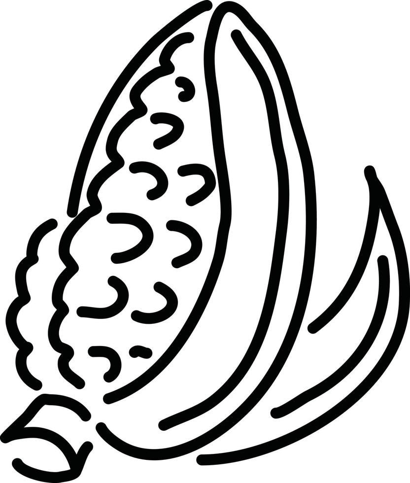 ett majs majskolv, illustration, vektor på en vit bakgrund