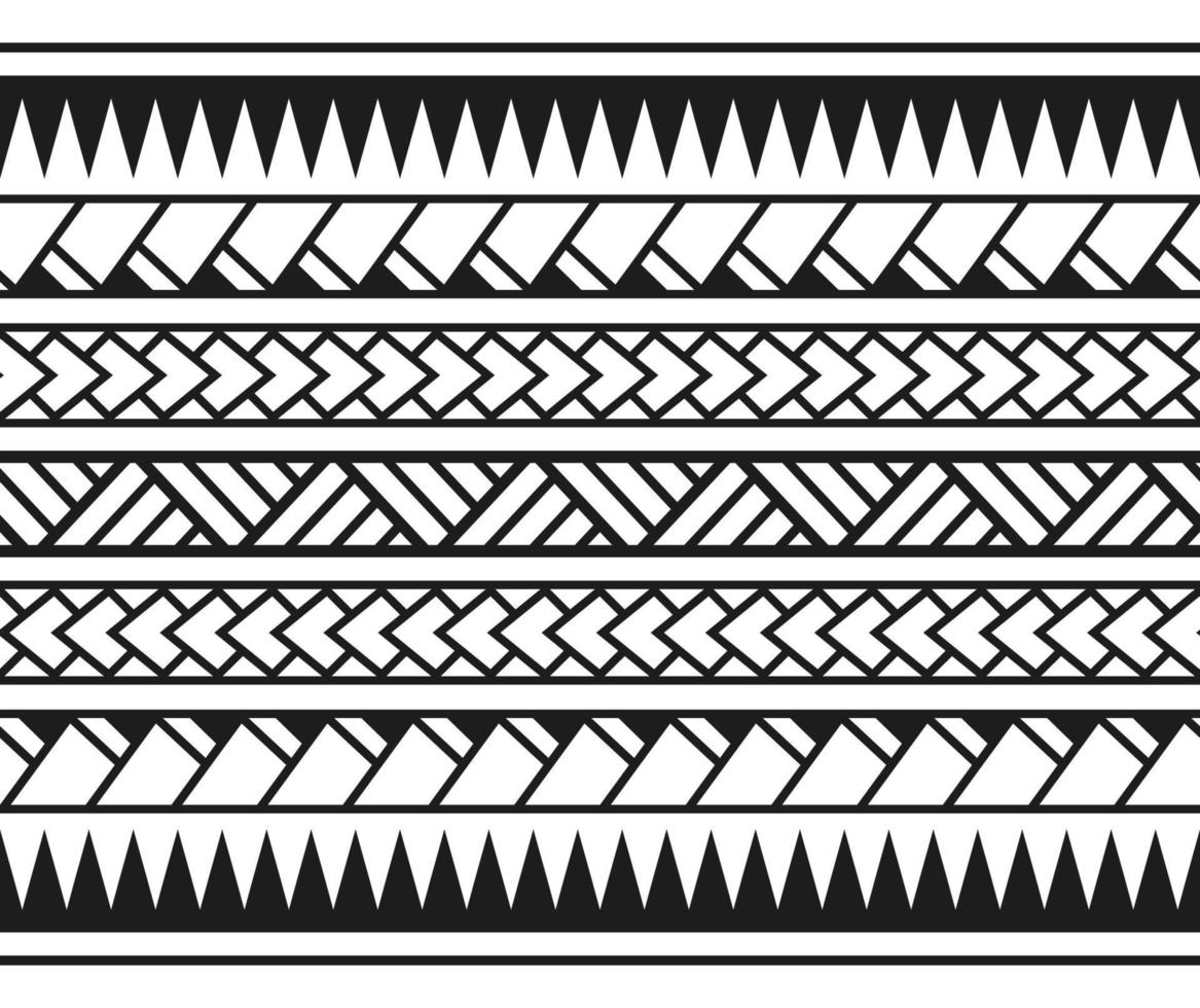 polynesisches maori-stammes-nahtloses muster. hintergrund für stoff, tapete, kartenvorlage, verpackungspapier, teppich, textil, abdeckung. Muster im ethnischen Tattoo-Stil vektor