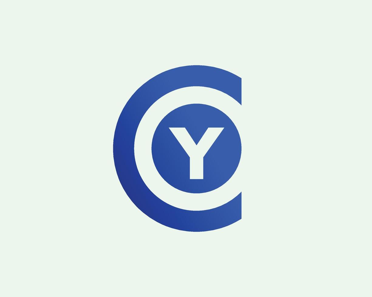 cy yc-Logo-Design-Vektorvorlage vektor