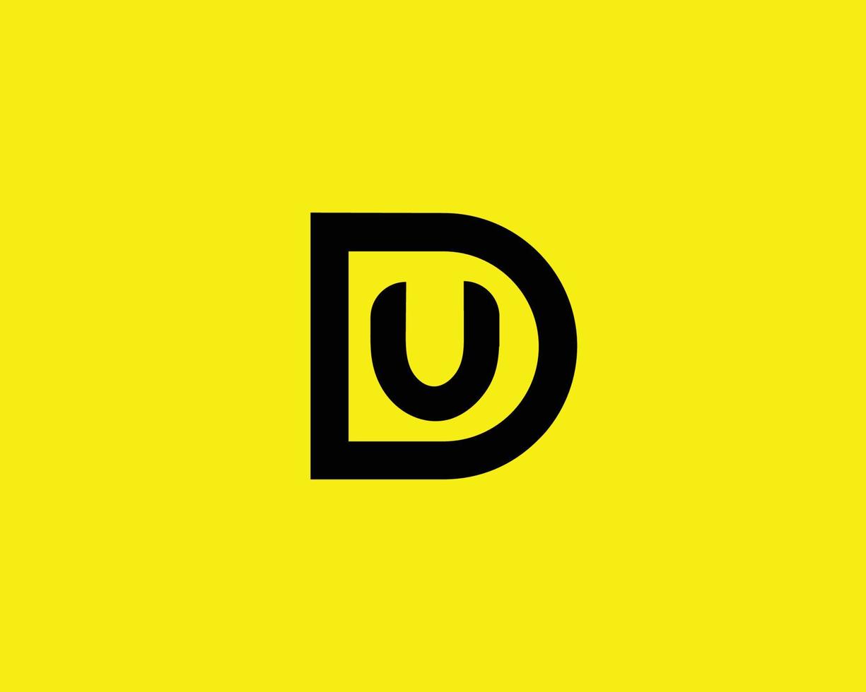 du ud logotyp design vektor mall