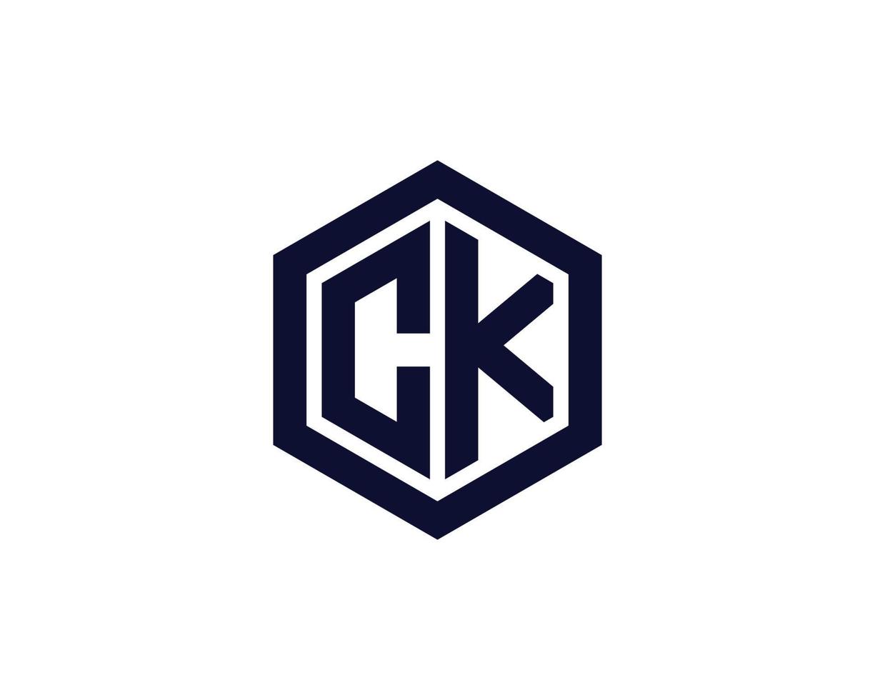 ck kc-Logo-Design-Vektorvorlage vektor