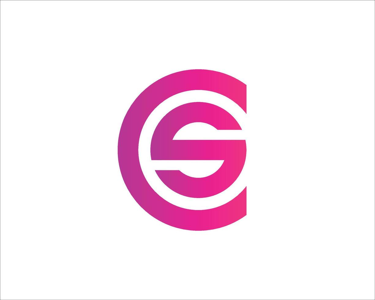 cs sc-Logo-Design-Vektorvorlage vektor
