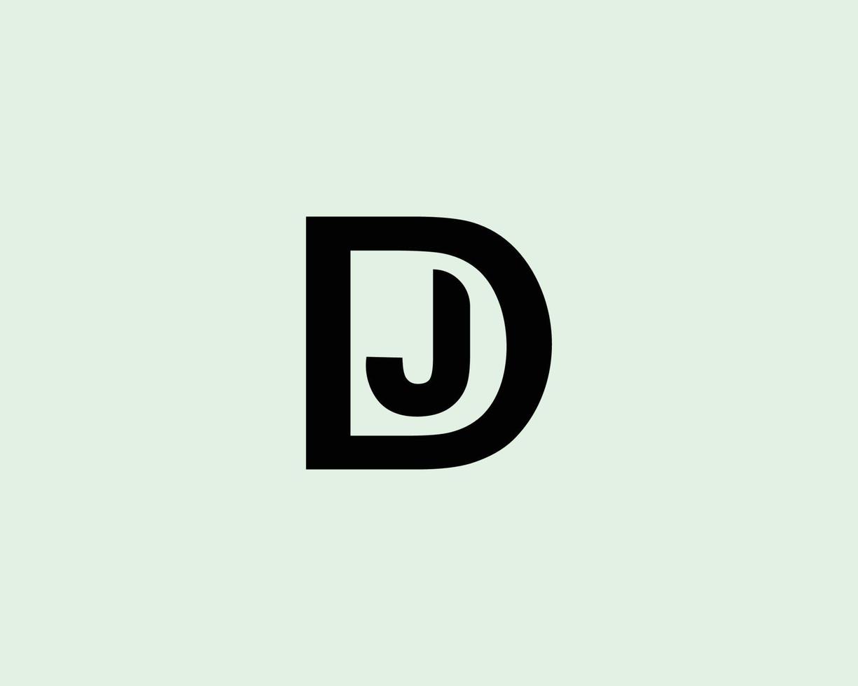 dj jd logotyp design vektor mall