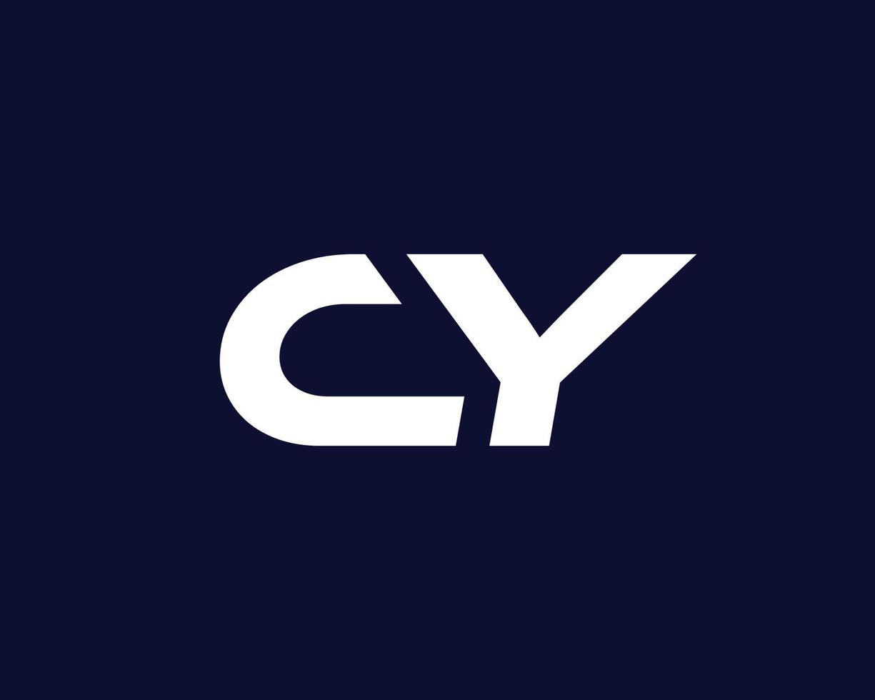 cy yc logotyp design vektor mall