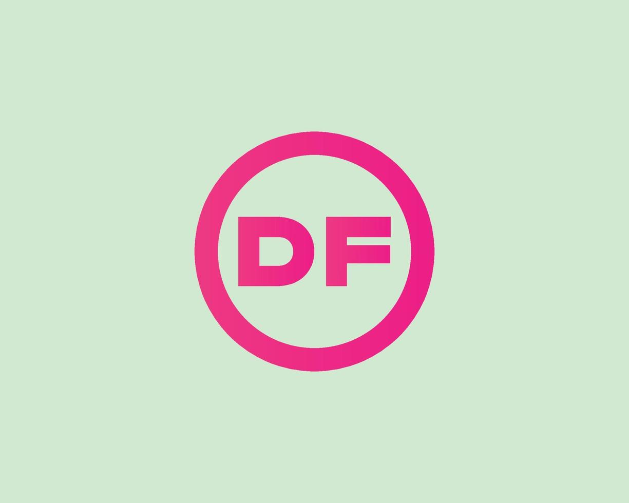 df fd-Logo-Design-Vektorvorlage vektor