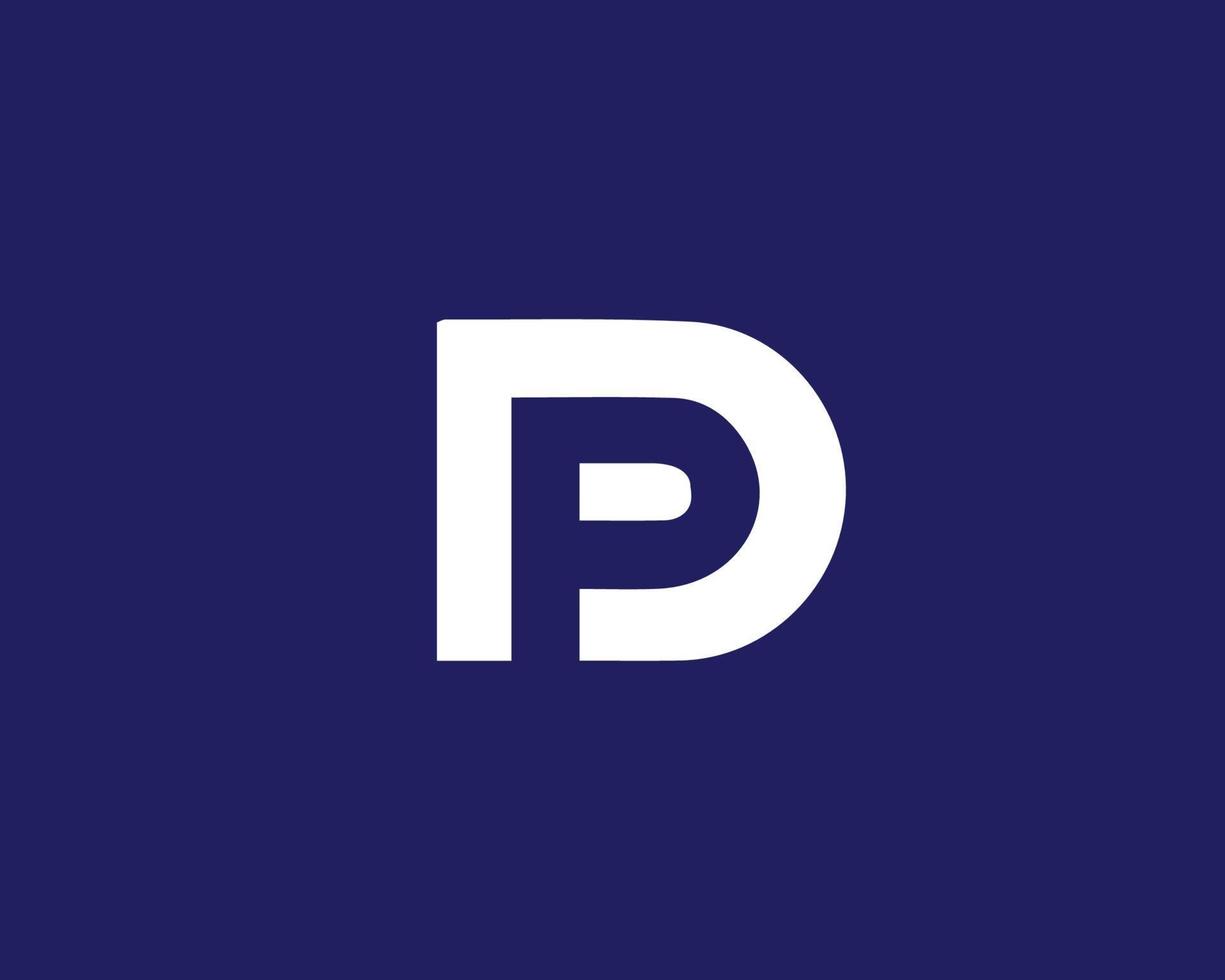 dp pd logotyp design vektor mall