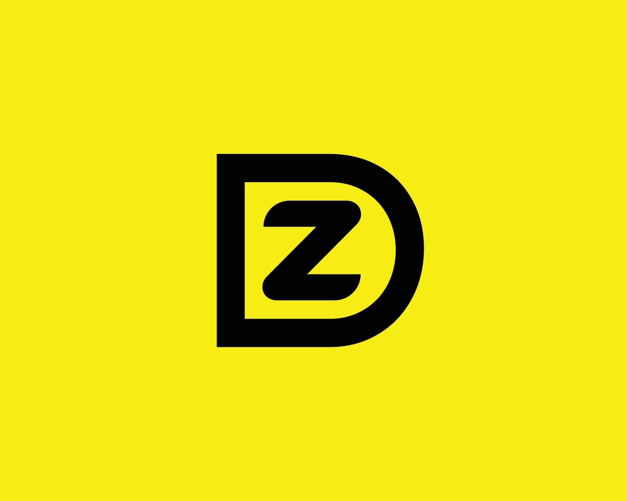 dz zd logotyp design vektor mall