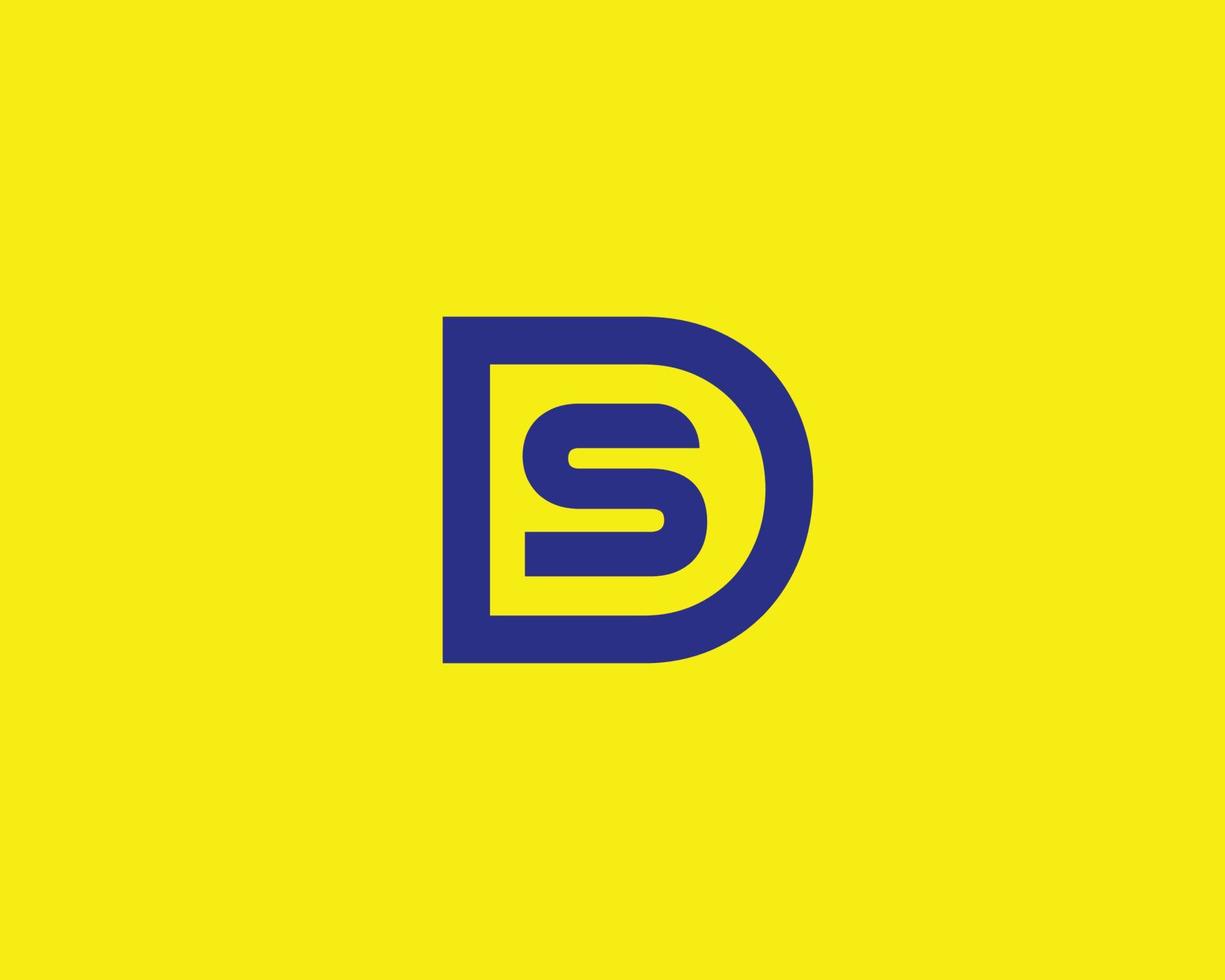 ds sd logotyp design vektor mall