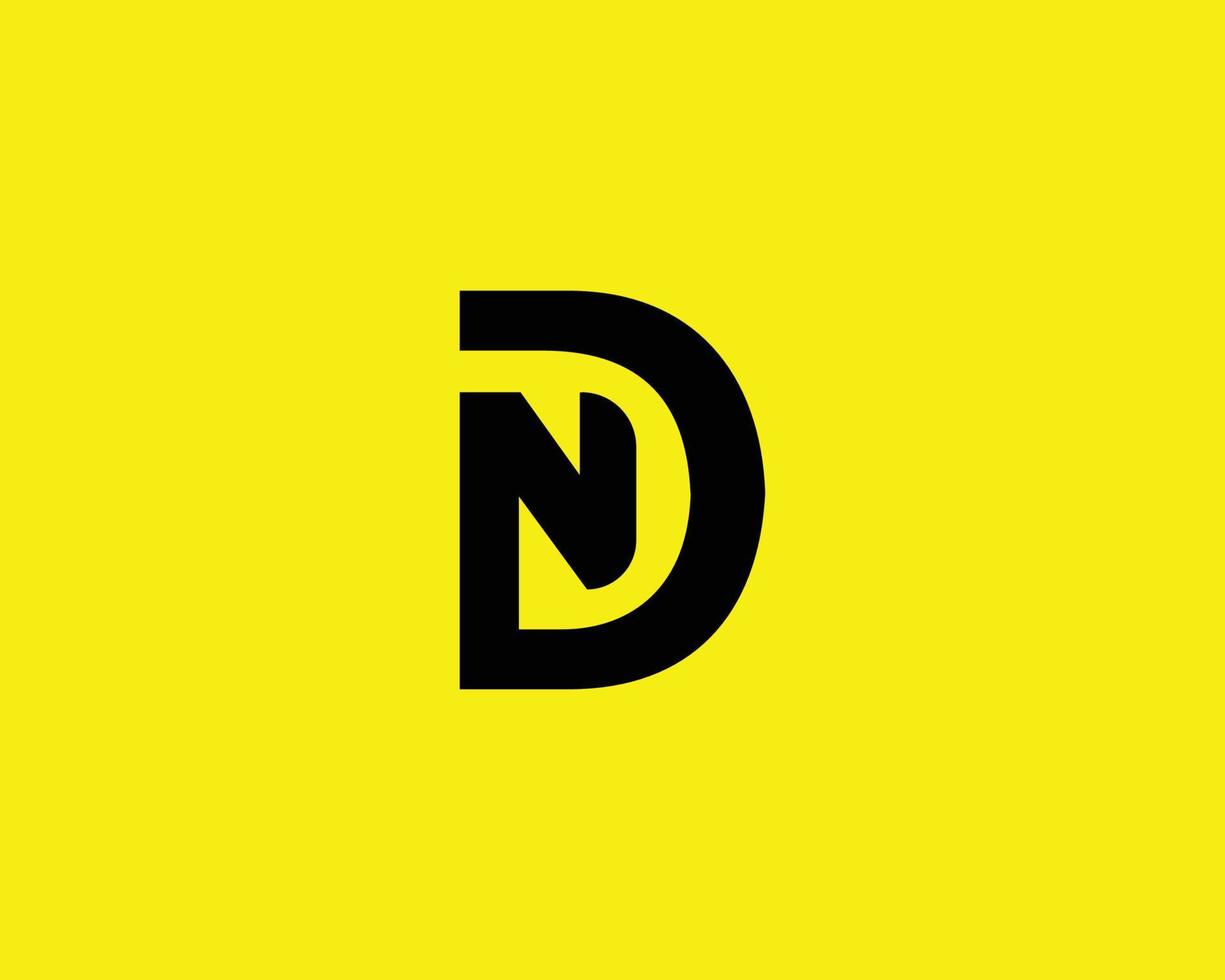 dn nd-Logo-Design-Vektorvorlage vektor