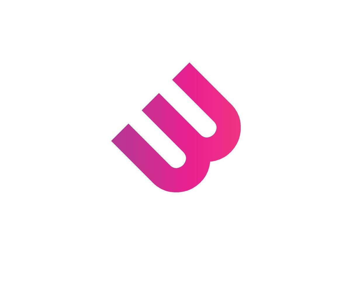 bw wb-Logo-Design-Vektorvorlage vektor