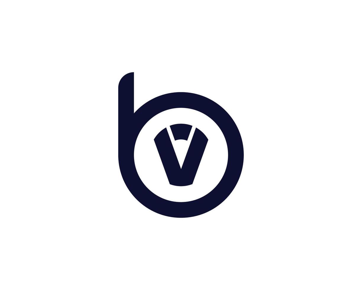 bv vb logotyp design vektor mall