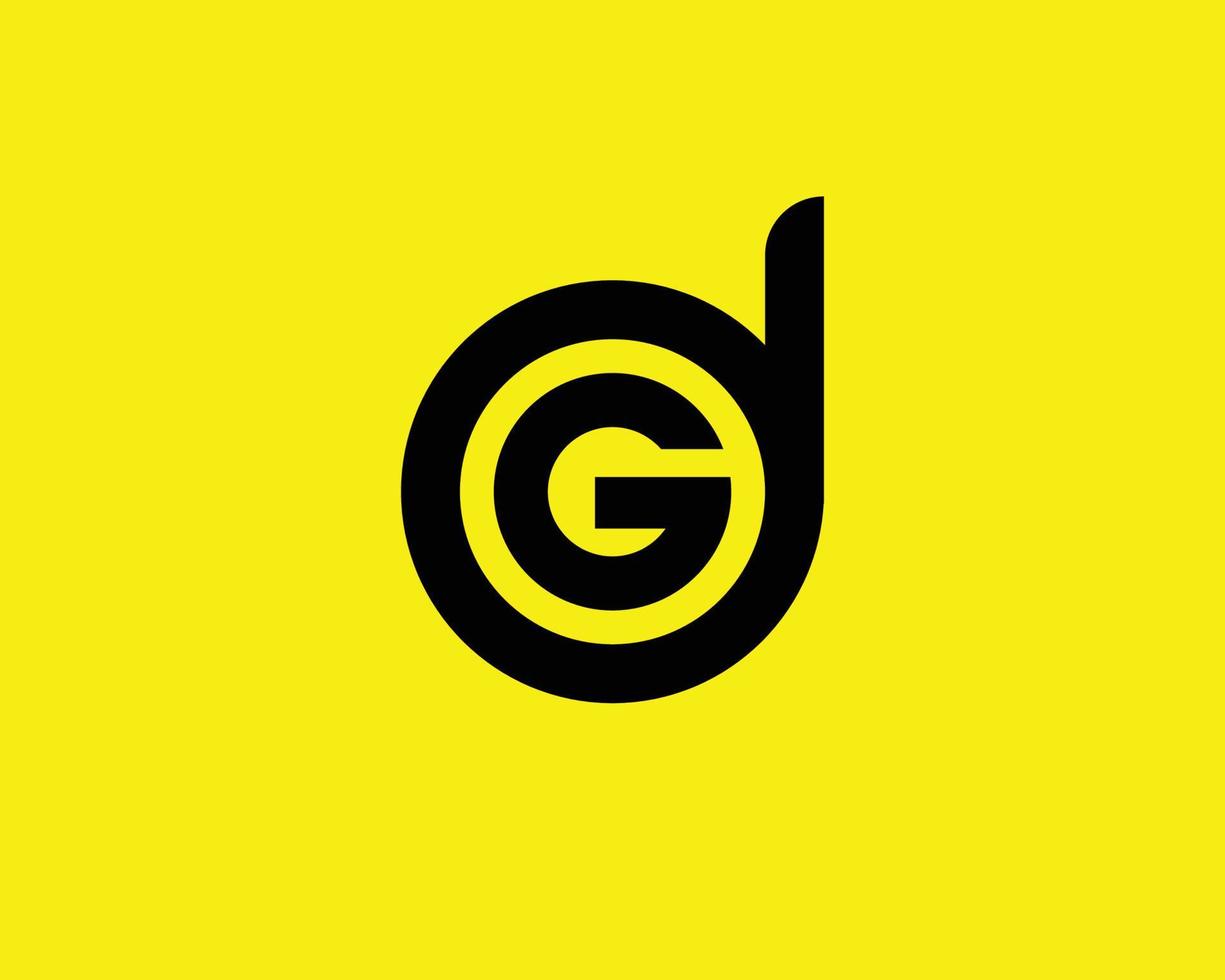 dg gd logotyp design vektor mall