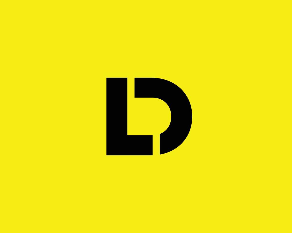 dl ld Logo-Design-Vektorvorlage vektor