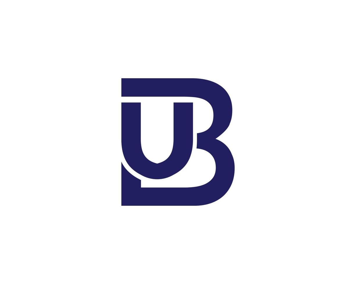 bu ub-Logo-Design-Vektorvorlage vektor