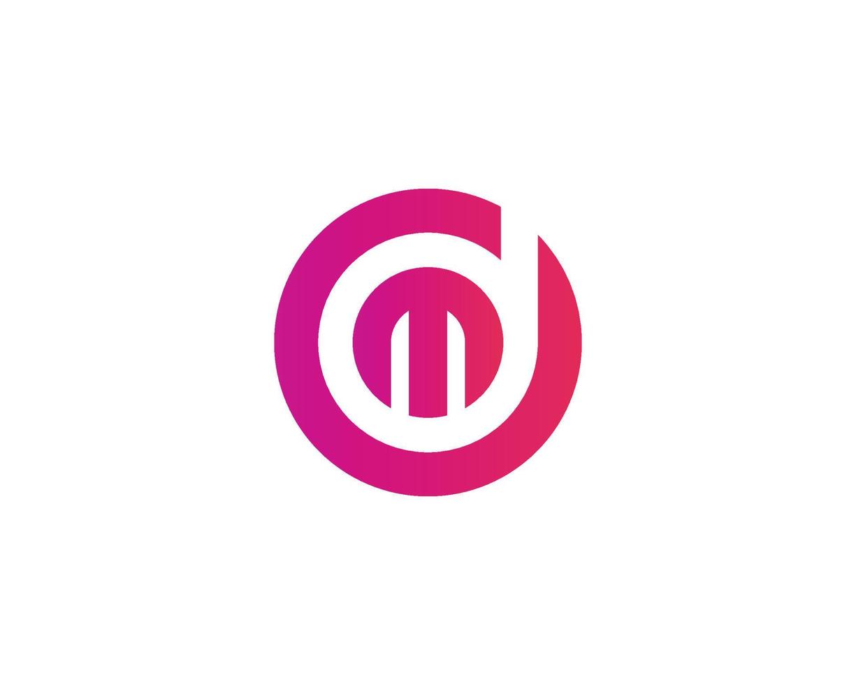 dm md-Logo-Design-Vektorvorlage vektor
