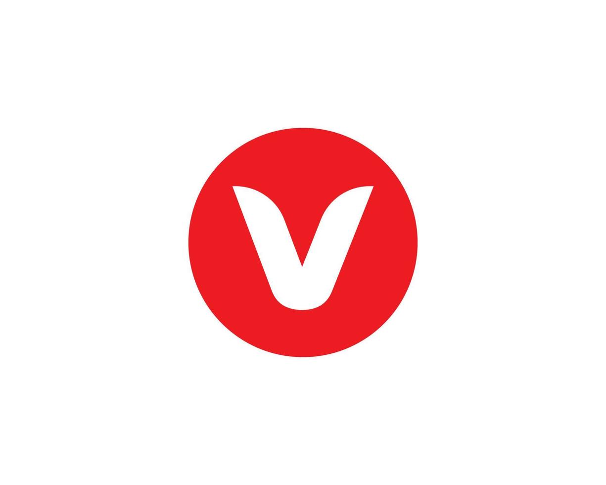 v logotyp design vektor mall