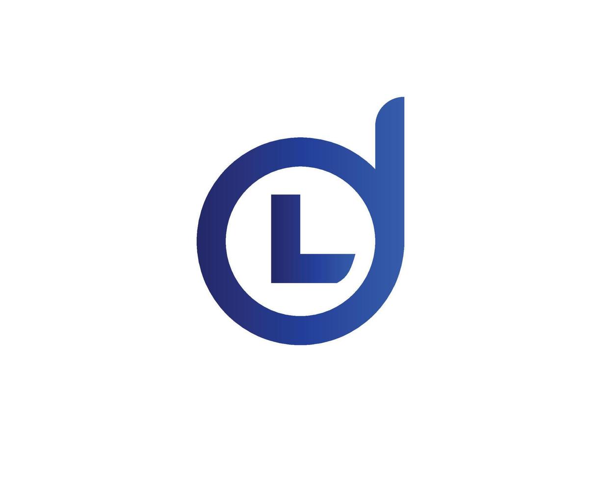 dl ld Logo-Design-Vektorvorlage vektor