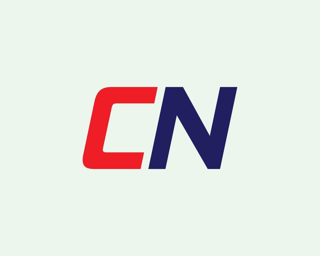 cn nc logotyp design vektor mall