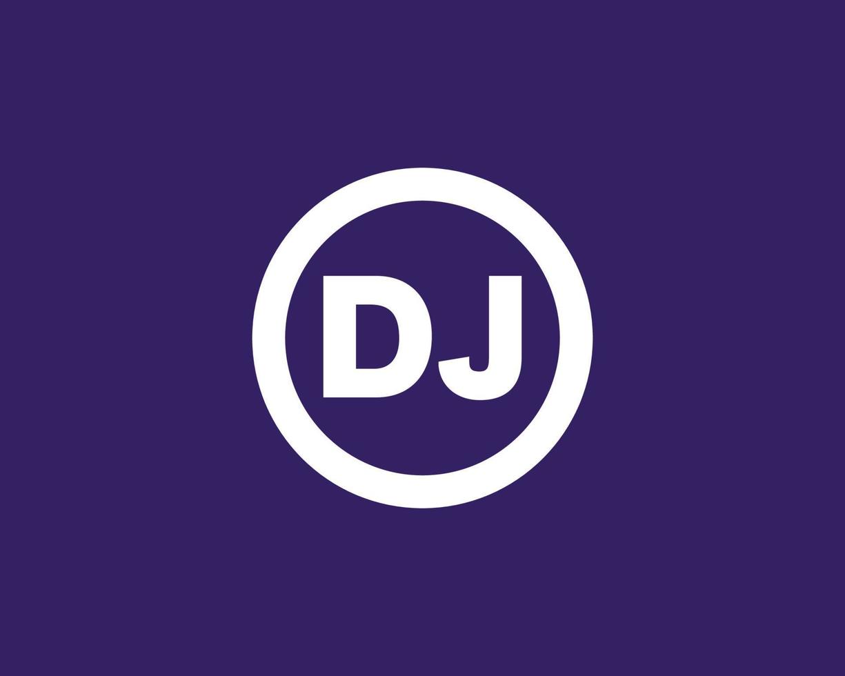 dj jd logotyp design vektor mall