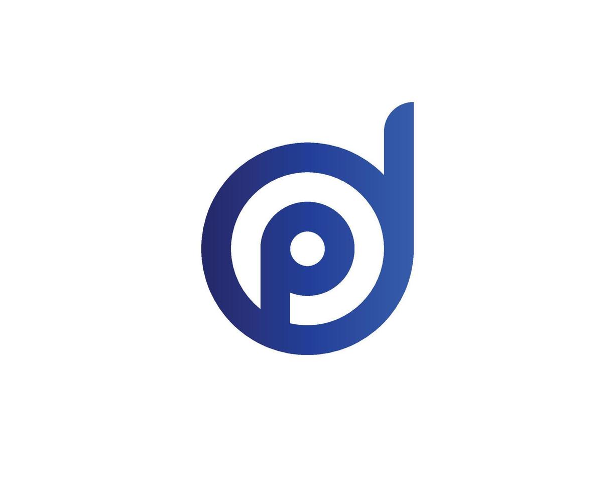 dp pd logotyp design vektor mall