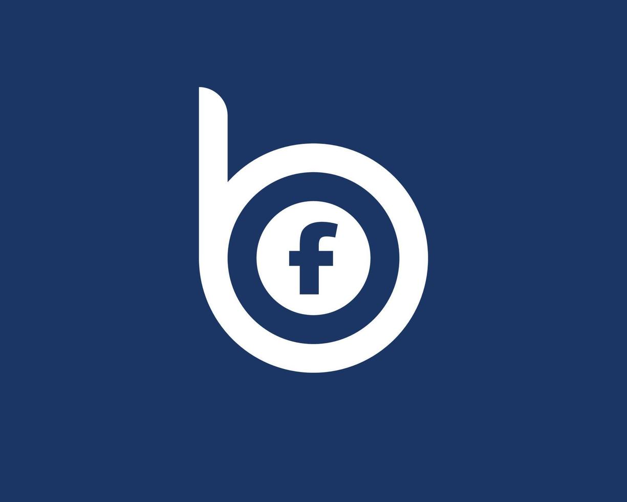 bf fb-Logo-Design-Vektorvorlage vektor