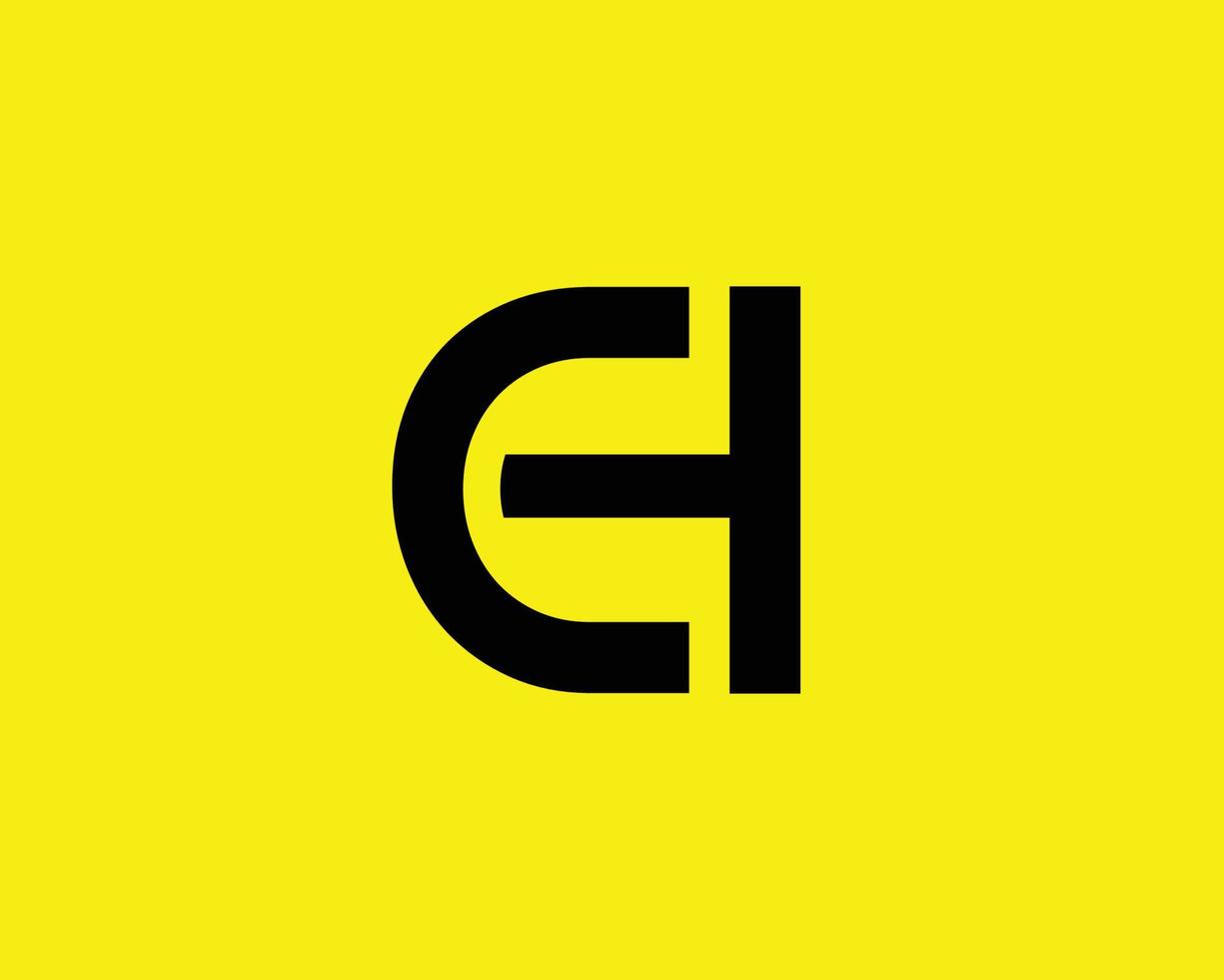 ch hc logotyp design vektor mall