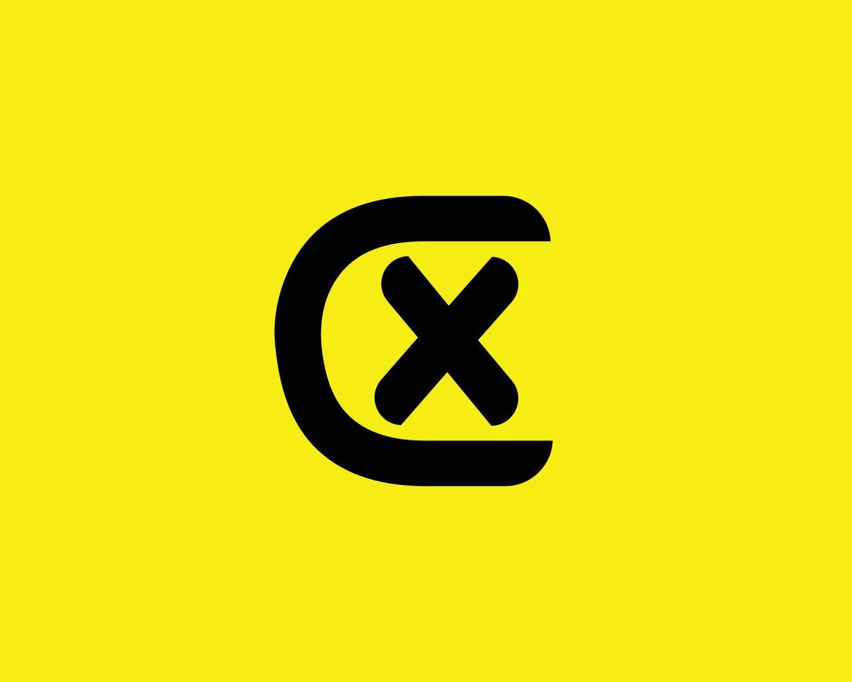 cx xc logotyp design vektor mall