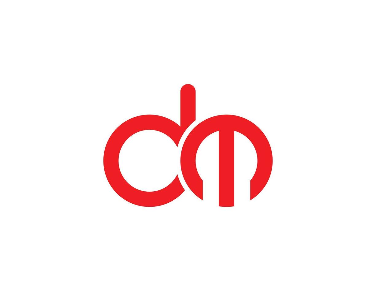dm md logotyp design vektor mall