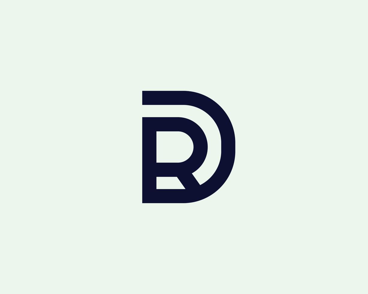 dr rd logotyp design vektor mall