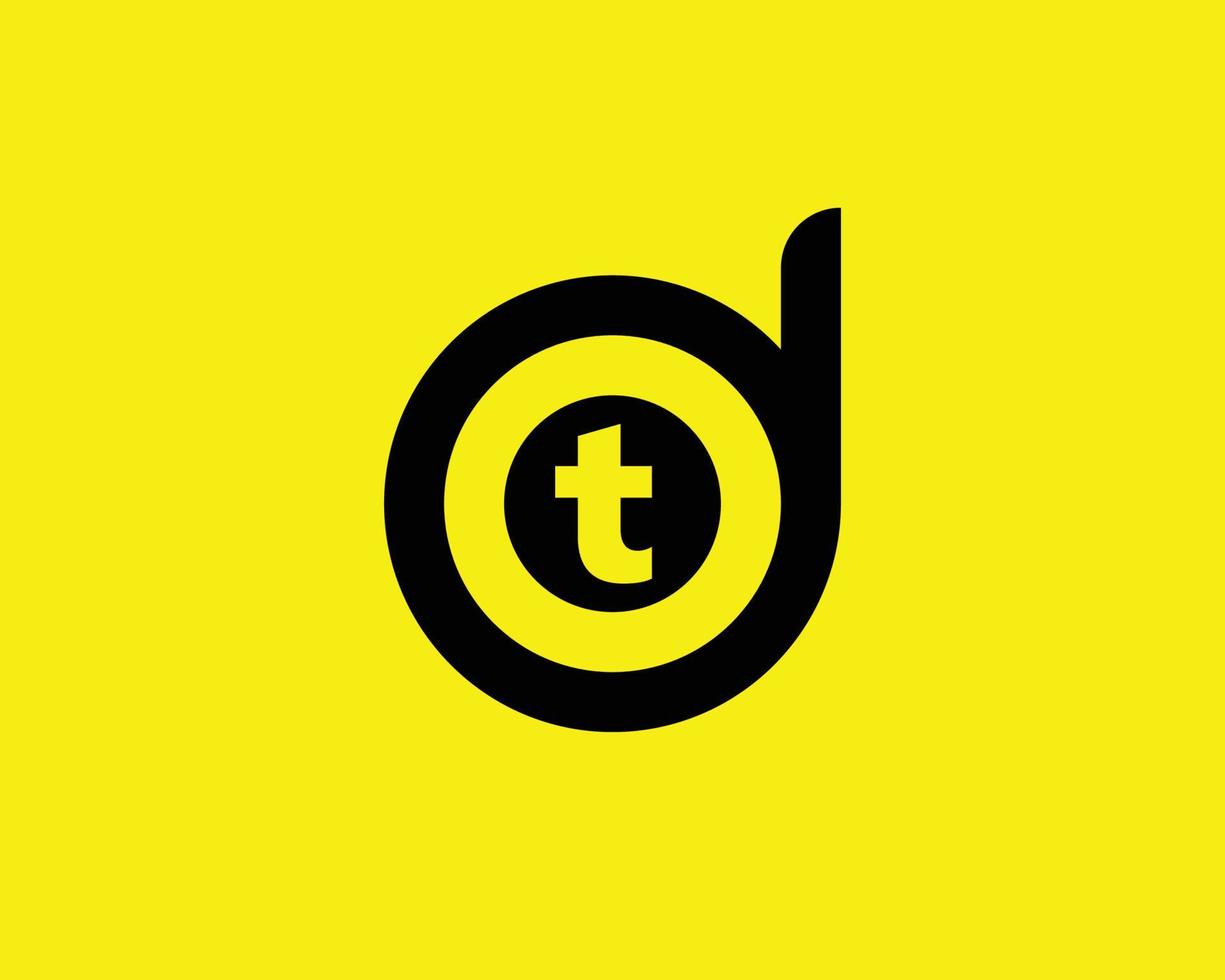 dt td logotyp design vektor mall