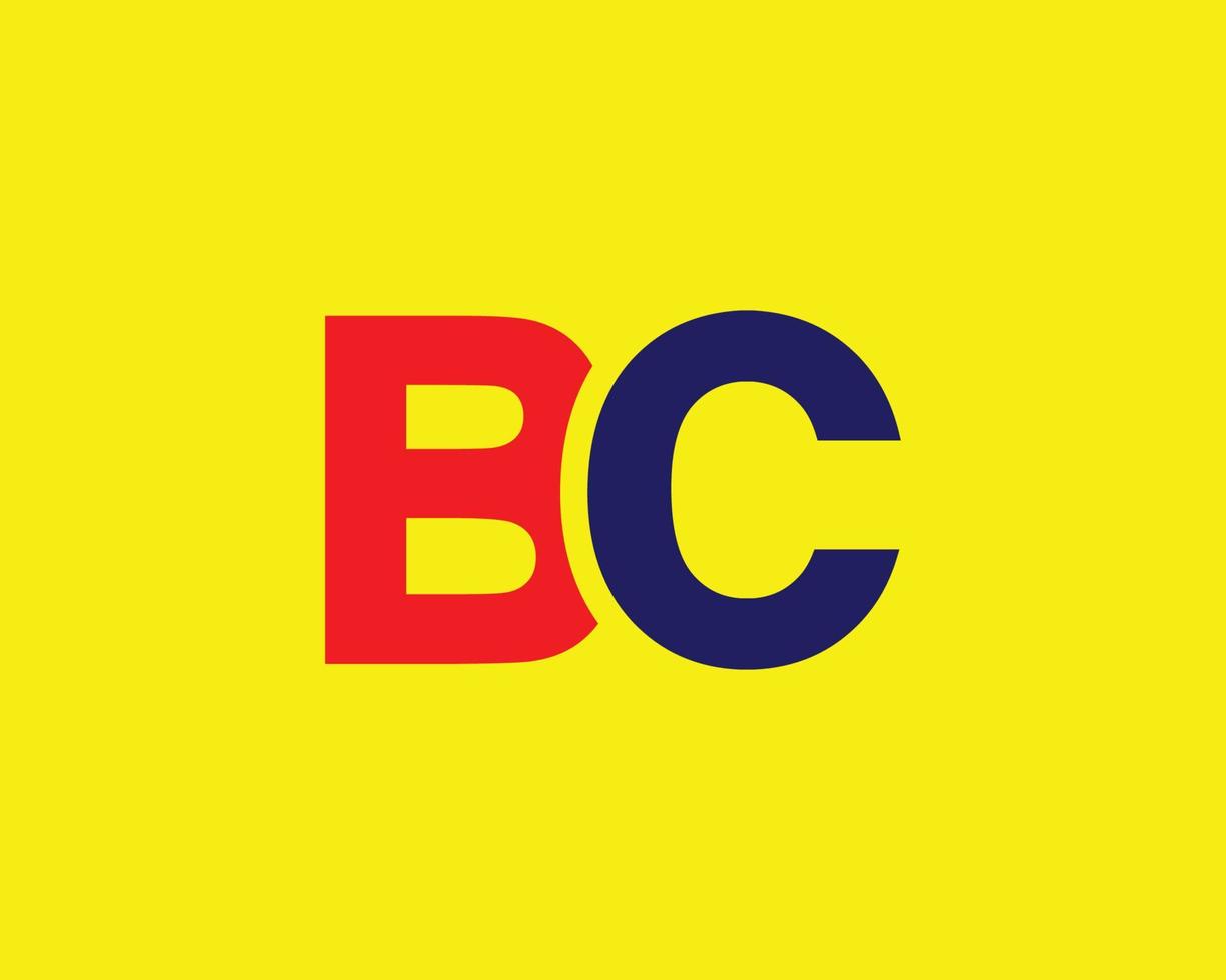 bc cb-Logo-Design-Vektorvorlage vektor