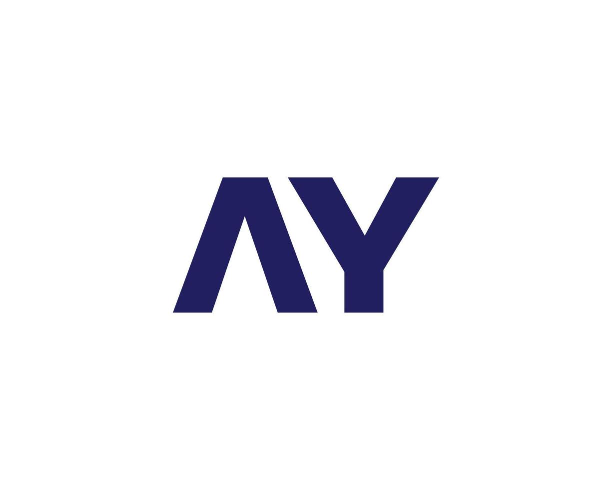 ay ya logotyp design vektor mall